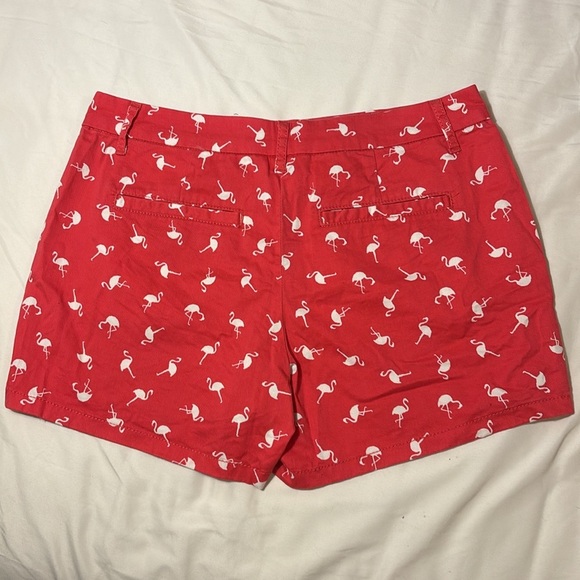 Elle Hot Pink Flamingo Print Chino Shorts size 2 - Picture 7 of 8